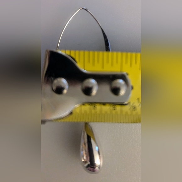 925 CFJ Thai Sterling Silver Teardrop Earrings. Length 2.25" - Picture 11 of 12